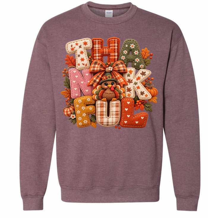 Thankful Turkey Fall Crewneck Sweatshirt