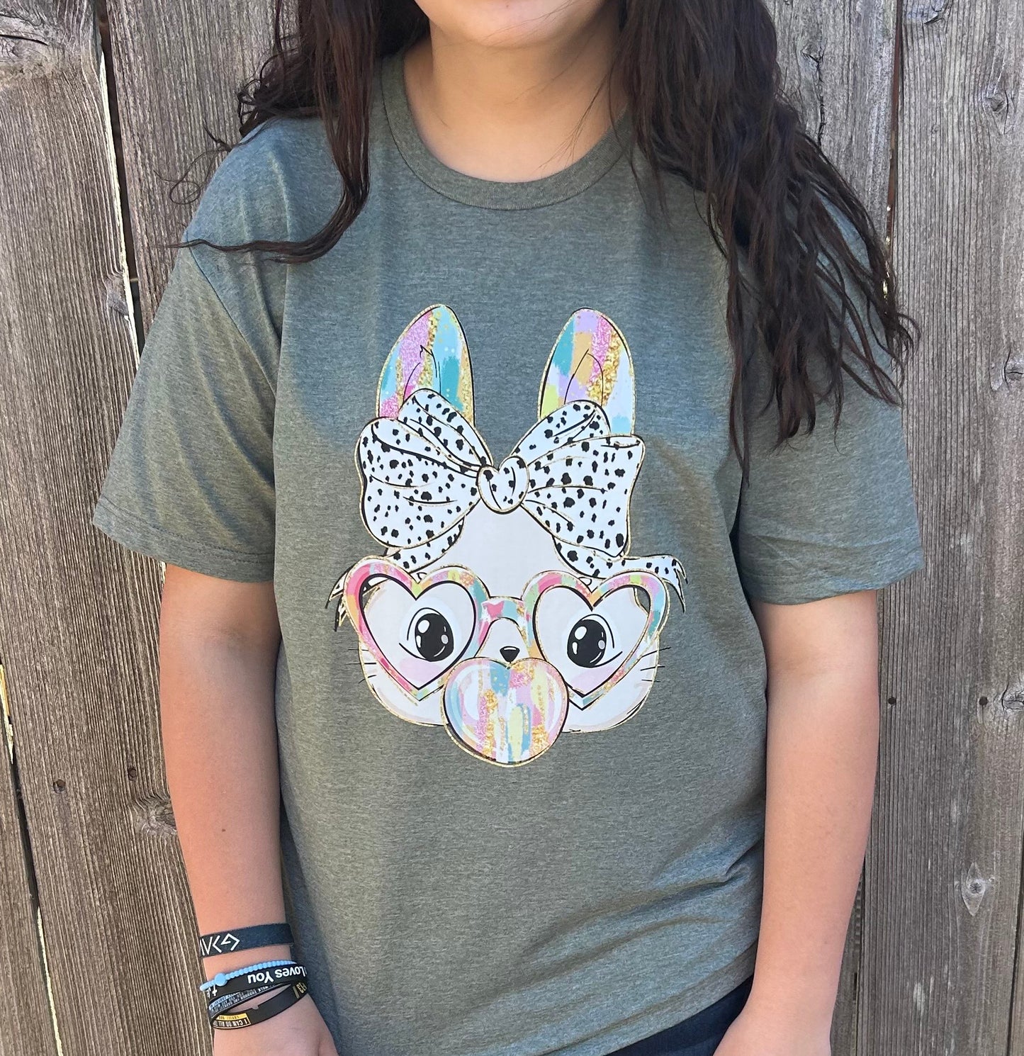 Bunny blowing bubble shirt