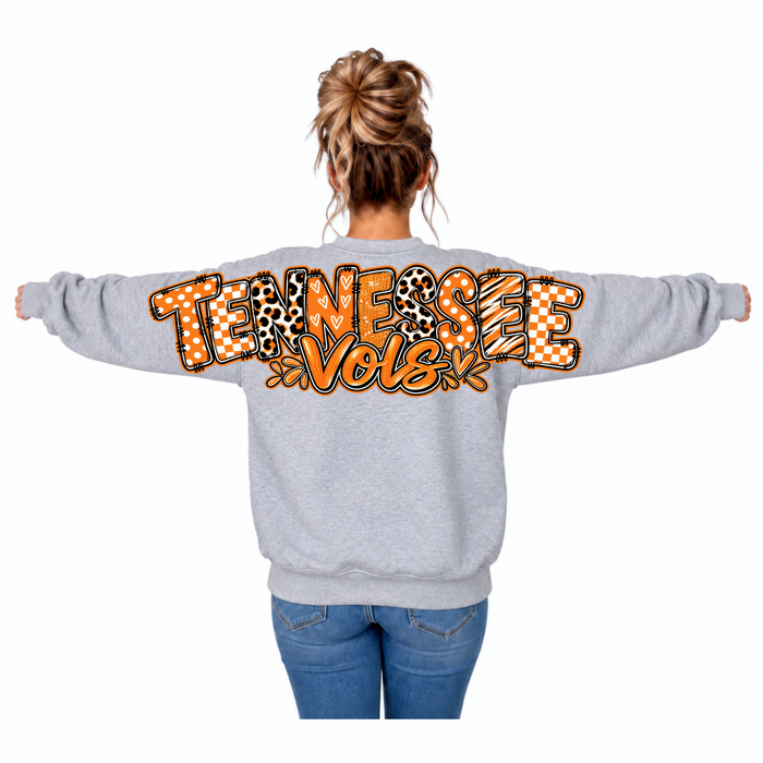 Tennessee Vols Orange Doodle Print Crewneck Sweatshirt