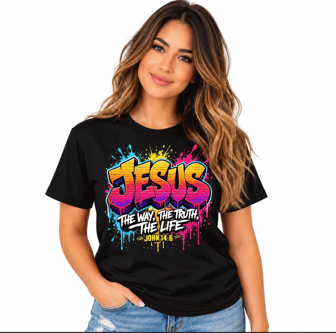 Jesus The Way, The Truth, The Life Christian Graphic Tee