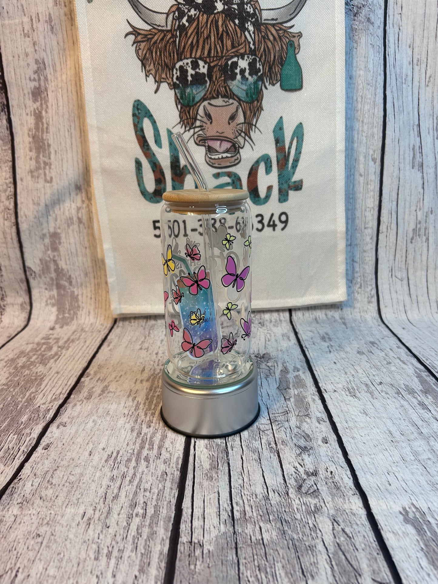 She is stronger than the storm 16oz glass cups
