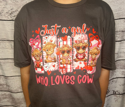Just A Girl Who Loves Cows - Graphic Tee